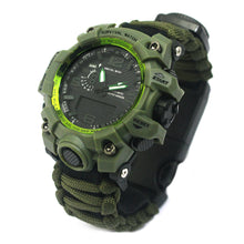 Outdoor Sports Electronic Watch Dual Movement Luminous Watch Compass Umbrella Cord freeshipping - CamperGear X