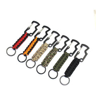 Alloy Survival Climbing Keychain Umbrella Rope Woven Multifunctional Carabiner freeshipping - CamperGear X