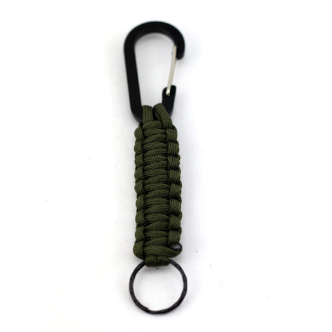 Paracord Keychains With Carabiner,Hiking Braided Lanyard Utility Loop Hook freeshipping - CamperGear X