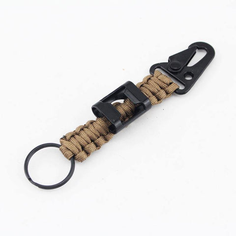 Paracord Keychain Carabiner 2PCS Pack Survival Paracord Lanyard with Fire Starter freeshipping - CamperGear X