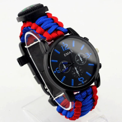 Equipped Outdoors 6 In 1 Paracord Survival Safety Watch with Fire Starter and Paracord freeshipping - CamperGear X