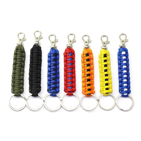 Professional Paracord Keychain with Carabiner, Military Braided Survivafor Keys freeshipping - CamperGear X