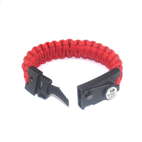 Paracord Knife Bracelet Adjustable Survival Cord Bracelets with Flint Fire freeshipping - CamperGear X