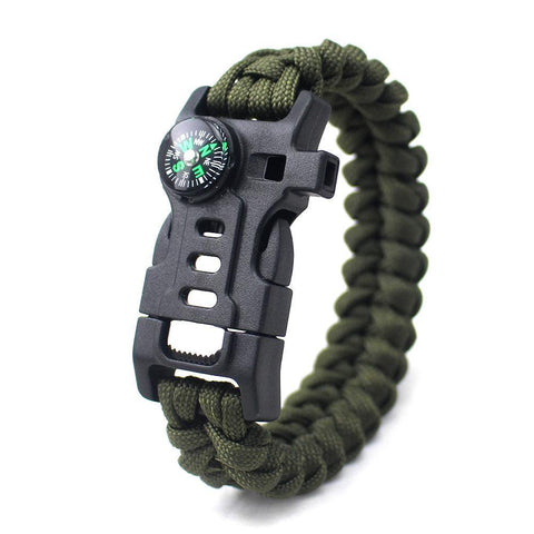 Paracord Survival Bracelet with Rope, 5-in-1 Tactical Bracelet Fire Starter, Compass freeshipping - CamperGear X