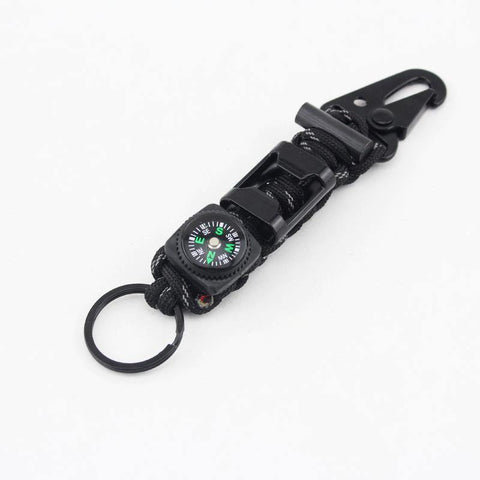 2 Size, Braided Lanyard Survival Keychain Key Ring Hook Outdoor Camping freeshipping - CamperGear X