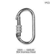 Climbing Carabiner – UIAA Certified 25 kN 5620 LB – Oval Locking Steel Carabiner Clip freeshipping - CamperGear X