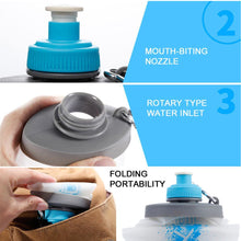 Collapsible Water Bottle Portable Silicone Reuseable Leak Proof 600ML freeshipping - CamperGear X