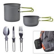 2/4/13 PCS Camping Cookware Mess Kit Hiking