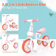 3 in 1 Baby Balance Bike for 18 Months to 8 Years Old