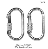 Climbing Carabiner – UIAA Certified 25 kN 5620 LB – Oval Locking Steel Carabiner Clip freeshipping - CamperGear X