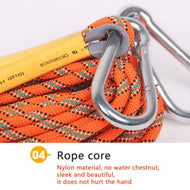 Outdoor Climbing Rope 10M(32ft) 20M(64ft) 30M (98ft) 50M (160ft) Safe Utility Rope,Rock Escape Rope,Static Climbing Rope,8mm Diameter Rope freeshipping - CamperGear X