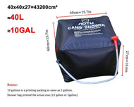 10 gallons/40L Solar Shower Bag Solar Heating Camping Shower Bag freeshipping - CamperGear X