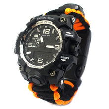 Outdoor Sports Electronic Watch Dual Movement Luminous Watch Compass Umbrella Cord freeshipping - CamperGear X