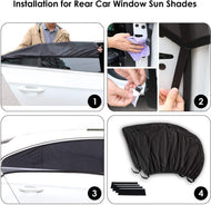 Car Window Sunshade, Universal Auto Rear Window Sunshades Breathable Sun Shade (2 Pack) freeshipping - CamperGear X