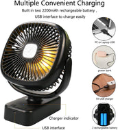 Portable Battery Camping Fan with LED Lantern - Rechargeable 5000mAh Battery Operated USB Desk Fan Kit with Hanging Hook freeshipping - CamperGear X