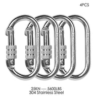 Climbing Carabiner – UIAA Certified 25 kN 5620 LB – Oval Locking Steel Carabiner Clip freeshipping - CamperGear X