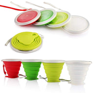 Silicone Collapsible Travel Cup - 4 Pack Silicone Folding Camping Cup with Lids freeshipping - CamperGear X