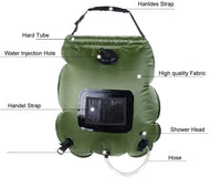 Solar Shower Bag,5 Gallons/20L Solar Heating Premium PVC Camping Shower Bag freeshipping - CamperGear X