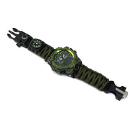 Outdoor Sports Electronic Watch Dual Movement Luminous Watch Compass Umbrella Cord freeshipping - CamperGear X