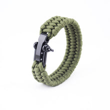 Tactical Paracord Umbrella Rope Bracelet Steel Buckle Rope Paracord Bracelet Adjustable Outdoor Survival Bracelet freeshipping - CamperGear X