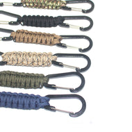 Paracord Keychain with Carabiner, Set of 5 Braided Lanyard Utility Ring Hook freeshipping - CamperGear X