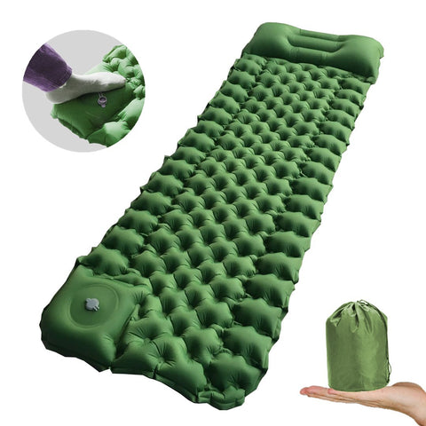 Camping Sleeping Pad with Pillow, Inflatable Air Mattress