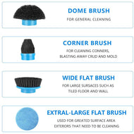 Rechargeable Electric Spin Power Scrubber Cleaning Brush with 4 Replaceable Brush Heads freeshipping - CamperGear X