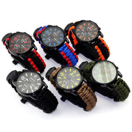 Equipped Outdoors 6 In 1 Paracord Survival Safety Watch with Fire Starter and Paracord freeshipping - CamperGear X