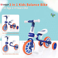 3 in 1 Baby Balance Bike for 18 Months to 8 Years Old