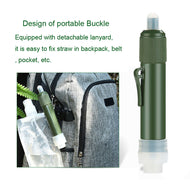 Personal Water Filter Straw Mini Water Purifier Survival Gear for Hiking